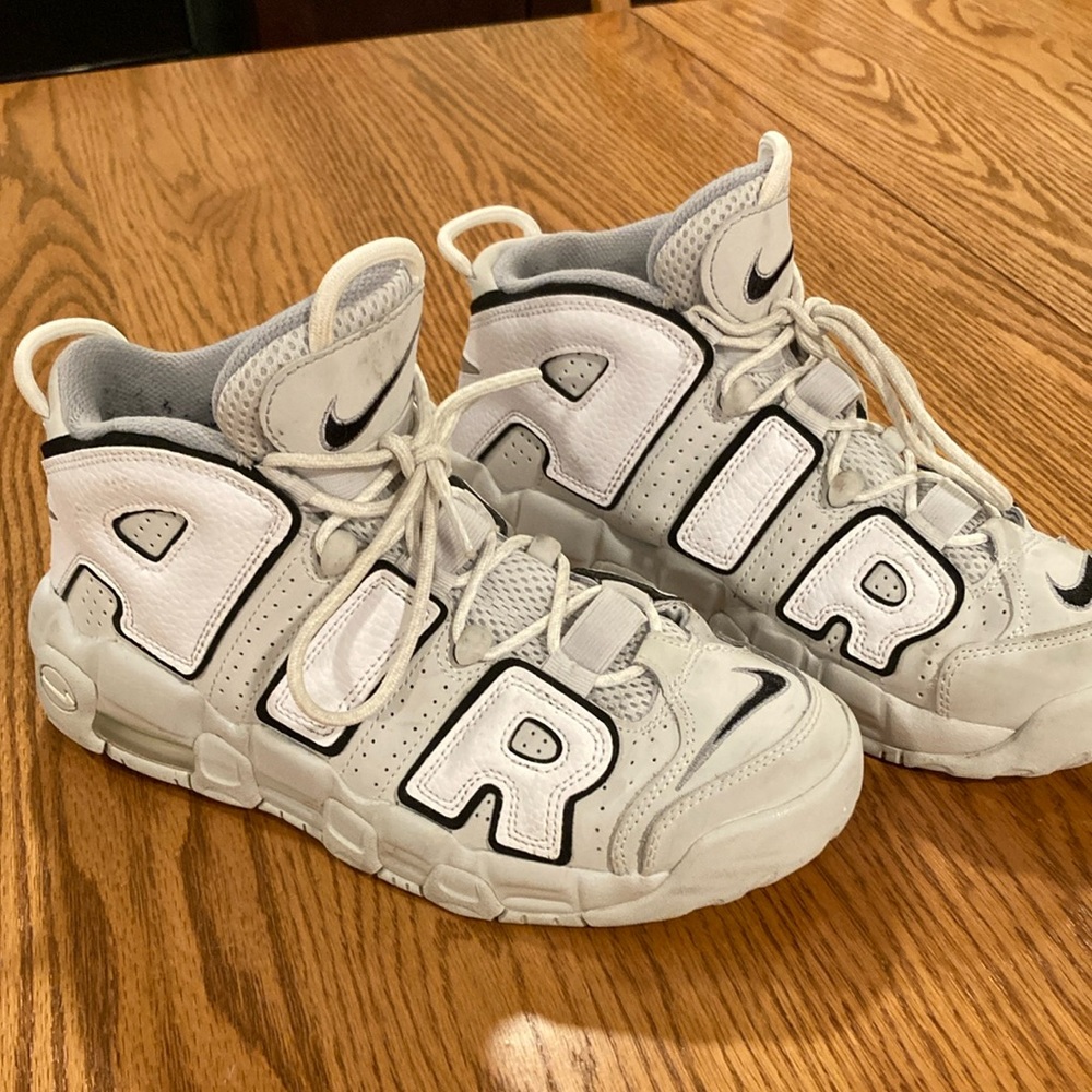 Nike Air More Uptempo White and Black Sneakers 6.5Y